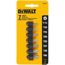 DeWalt Star 1 in. L Insert Bit Set Heat-Treated Steel 7 pc