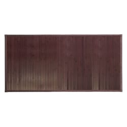 iDesign 24 in. W X 48 in. L Brown Bamboo Runner Rug