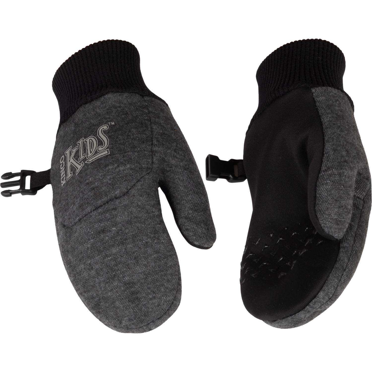 Kinco Child's Outdoor Winter Mittens Black/Gray S 1 pair Ace Hardware