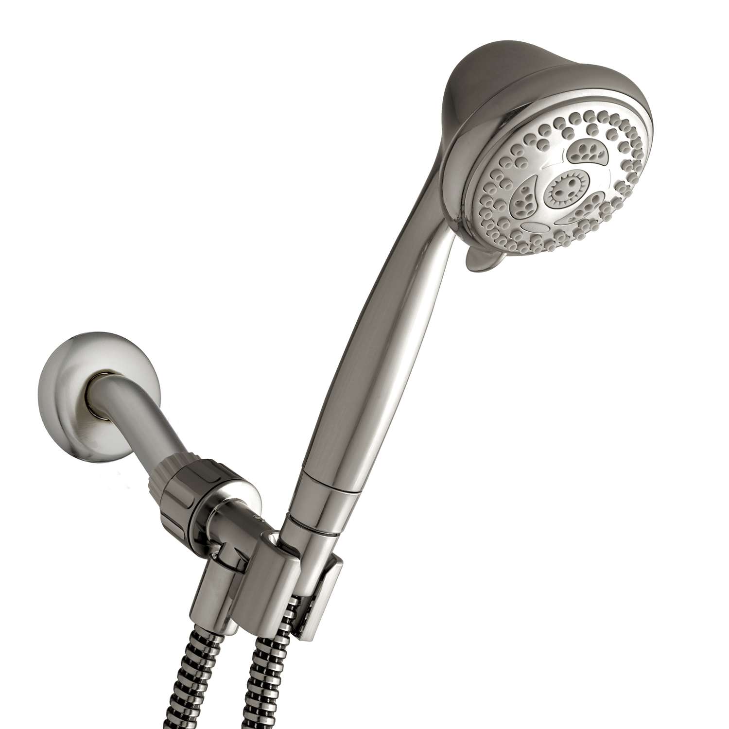Waterpik PowerSpray Plus Brushed Nickel Plastic 6 settings Showerhead 1