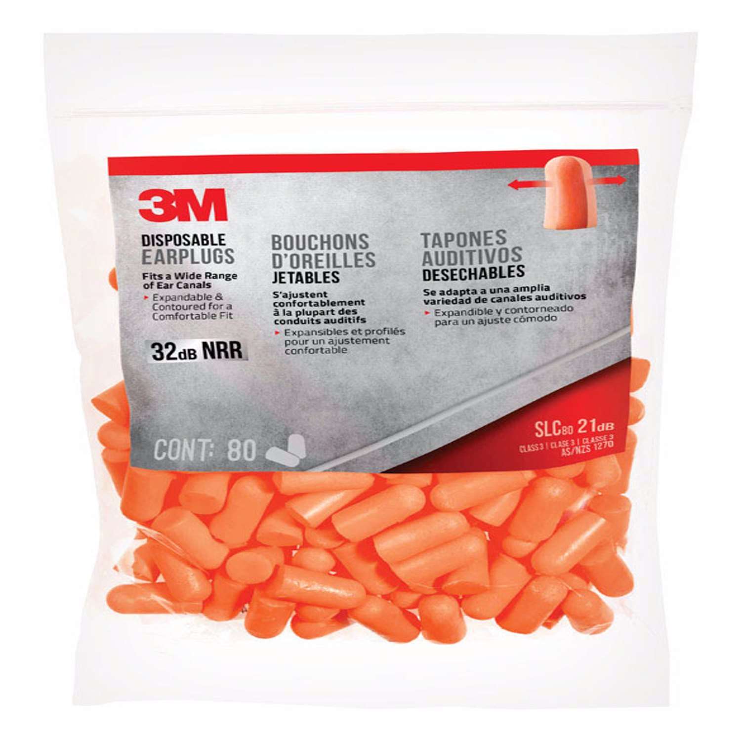 3M 32 dB Soft Foam Earplugs Orange 80 pair Ace Hardware