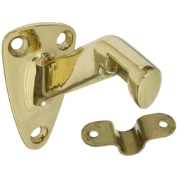 National Hardware Gold Solid Brass Handrail Bracket 3.38 in. L 250 lb