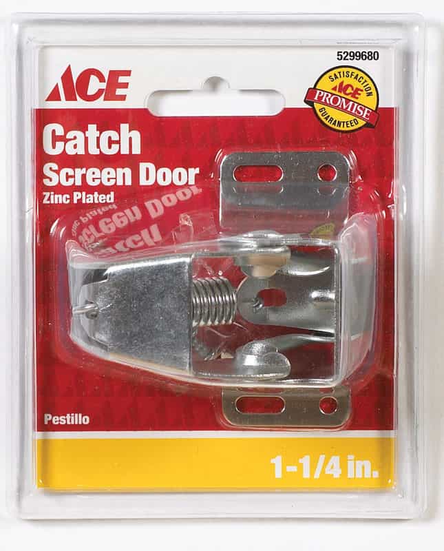 Ace ZincPlated Steel Screen Storm Door Catch 1 pk Ace Hardware