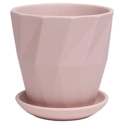 Chive Virago 3.3 in. D Ceramic Shape G Succulent Pot Soft Pink