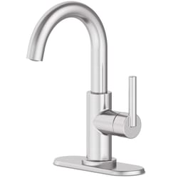 OakBrook Alexis Brushed Nickel Modern Single-Handle Bathroom Sink Faucet 4 in.