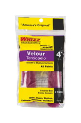 Whizz Velour 4 in. W X 3/16 in. Mini Paint Roller Cover 2 pk