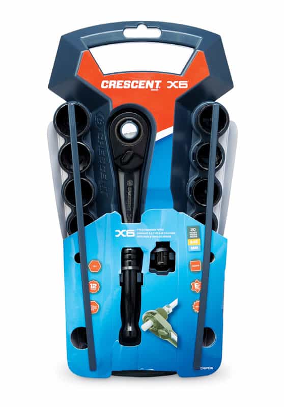Crescent X6 Assorted Sizes x 1/2 in. drive Metric and SAE 12 Point