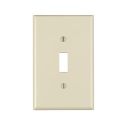 Leviton Light Almond 1 gang Thermoplastic Toggle Wall Plate 1 pk