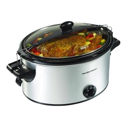 Hamilton Beach 6 qt Silver Stainless Steel Slow Cooker