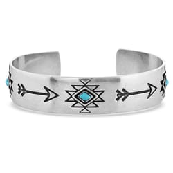 Montana Silversmiths Women's Cuff Silver/Turquoise Bracelet Water Resistant