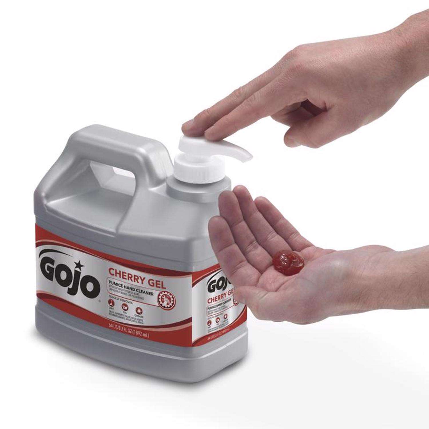  GOJO Cherry Gel Pumice Hand Cleaner, Cherry Scent, 10 Oz Bottle  : Beauty & Personal Care