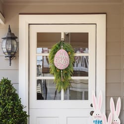 Glitzhome Easter Eggs Hanging Sign Metal 2 pc