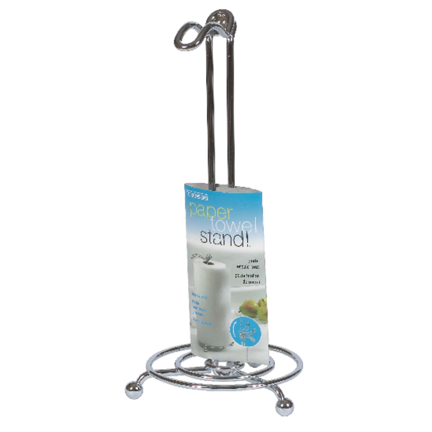 InterDesign Metal Freestanding Paper Towel Holder 13.7 in. H x 6.5 in