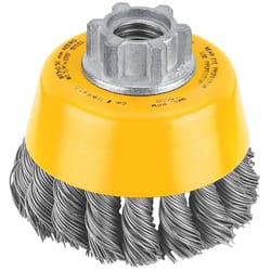 DeWalt 3 in. D X 5/8-11 in. Carbon Steel Cup Brush 14000 rpm 1 pc