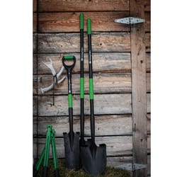 Hooyman 43.25 in. Carbon Steel Round Digging Shovel Fiberglass Handle