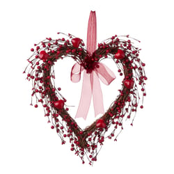 Glitzhome Valentine's Berry Heart Wreath Foam 1 pc