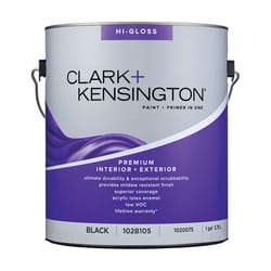 Clark+Kensington High-Gloss Black Premium Paint Exterior and Interior 1 gal