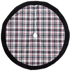 Dyno Cream/Black Plaid Print Tree Skirt