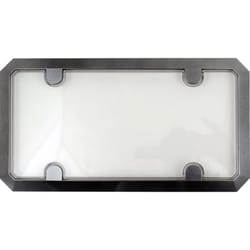 Custom Accessories Clear Metal/Polycarbonate License Plate Frame