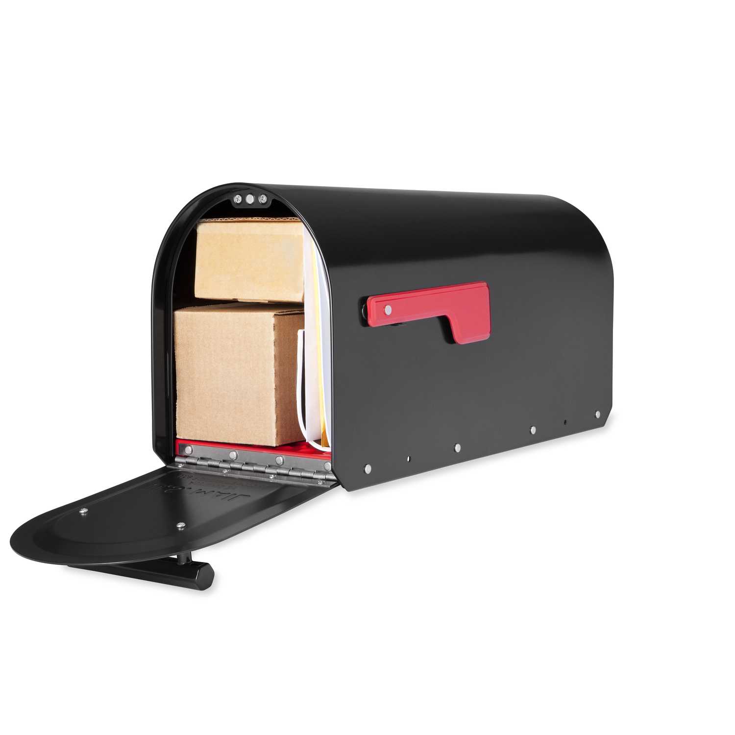 Architectural Mailboxes Sequoia Galvanized Steel Post Mounted Black