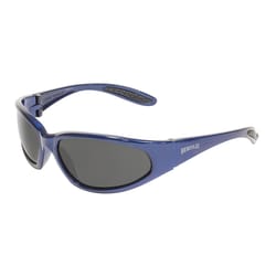 Global Vision Hercules Polarized Motorcycle Safety Glasses Smoke Lens Blue Frame 1 pk