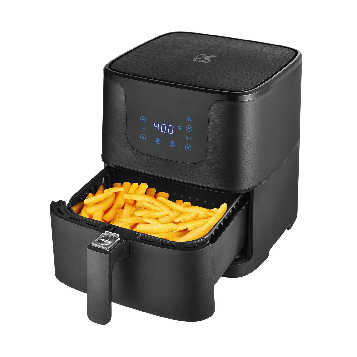 Kalorik 3.2qt Digital Deep Fryer Stainless Steel FT 44247 BK - Best Buy