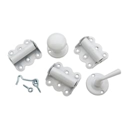 National Hardware Silver/White Steel Screen/Storm Door Hardware Set 1 pk