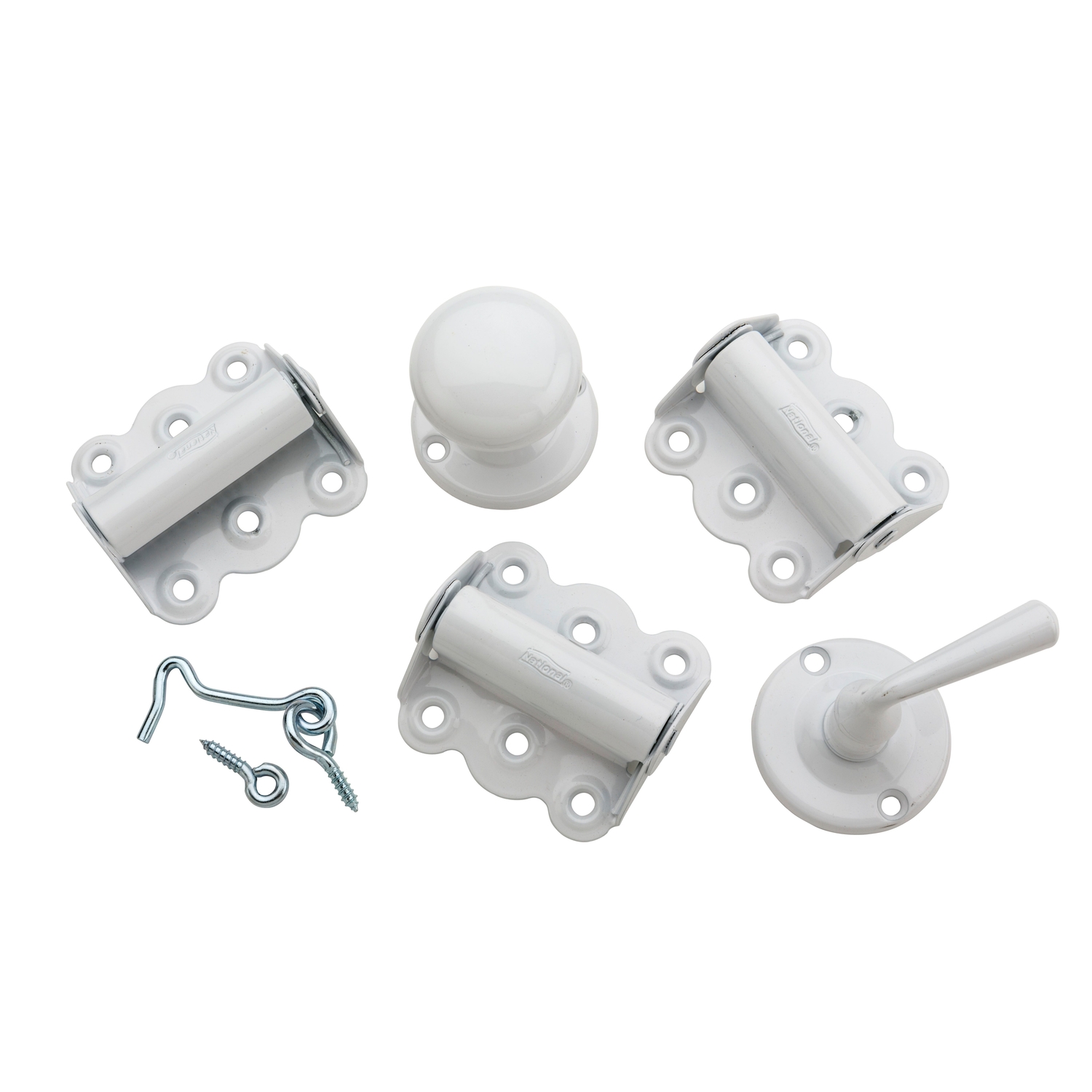 National Hardware Silver/White Steel Screen/Storm Door Hardware Set 1 ...