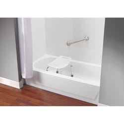 Moen Home Care White Shower Seat Plastic 14 in. H X 20 in. L