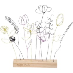 Craft Crush Wire Flowers Craft Kit Multicolored 11 pc