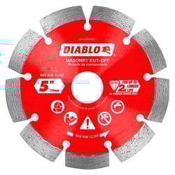 Diablo 5 in. D X 7/8 in. Diamond Masonry Cut-Off Disc 1 pk