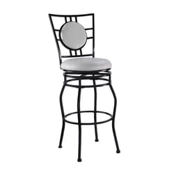 Linon Home Decor Cream Polyurethane Swivel Barstool 24 in.