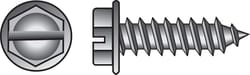 HILLMAN No. 6 Ga. X 3/8 in. L Slotted Hex Washer Head Sheet Metal Screws 100 pk