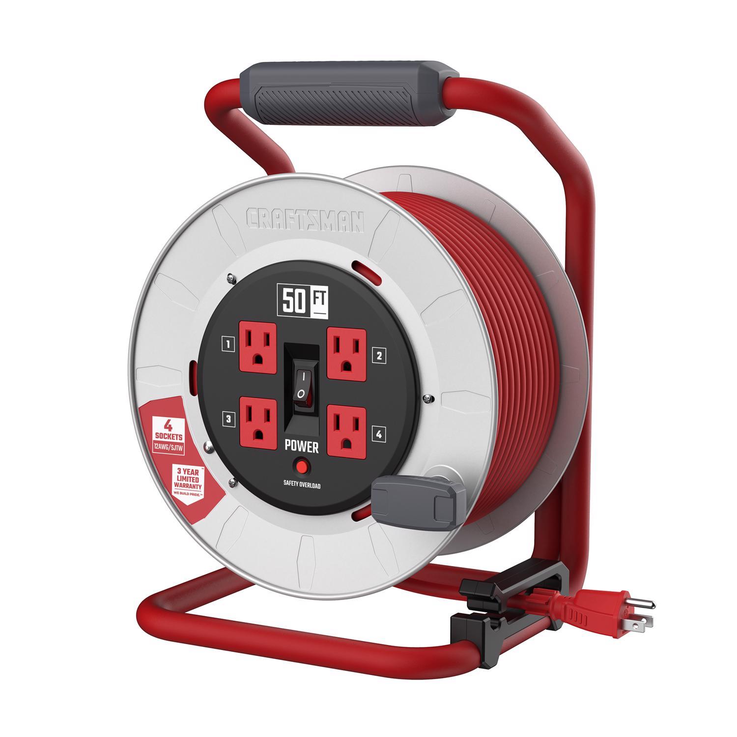 Craftsman 50 ft. L PVC Cord Reel Sansujyuku sansujyuku.com