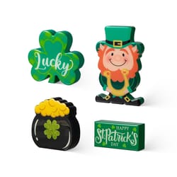 Glitzhome St Patricks Table Decor Resin/MDF 1 pk