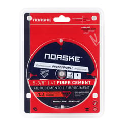 Norske 5-3/8 in. D X 5/8 in. Polycrystalline Diamond Fiber Cement Blade 4 teeth 1 pk