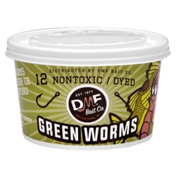 DMF Bait Co Green Worms Fishing Bait