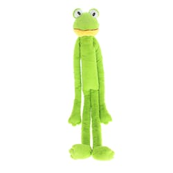 Multipet Green Plush Swingin Slevins Frog Dog Toy Extra Large 1 pk