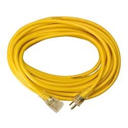 Yellow Jacket Outdoor 50 ft. L Yellow Extension Cord 12/3 SJTW