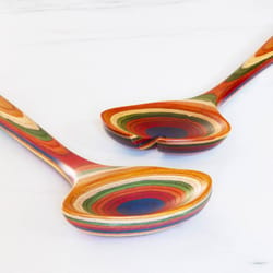 Totally Bamboo Baltique Marrakesh Multicolored Bamboo Salad Server Set