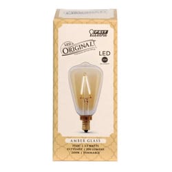 Feit LED Filament ST15 E12 (Candelabra) LED Bulb Amber Soft White 25 Watt Equivalence 1 pk