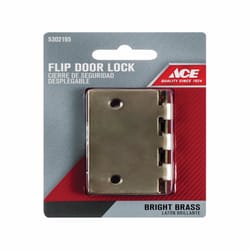 Ace Bright Brass Steel Flip Lock 1 pk