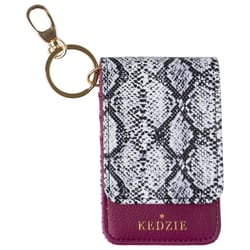 Kedzie Essentials Plastic Multicolored Classic Keychain Card Holder