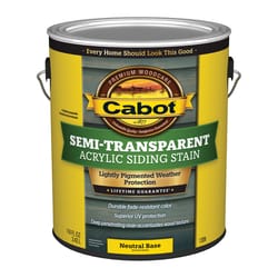 Cabot Semi-Transparent Acrylic Semi-Transparent Tintable Neutral Base Siding Stain 1 gal