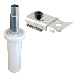 Prime-Line 7/16 in. D X 2.5 in. L Mill Silver/White Nylon Pivot and Track Socket 1 pk