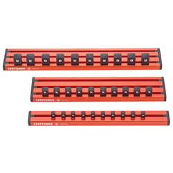 Craftsman V-Series 1/4, 3/8 and 1/2 in. drive S Magnetic Socket Rail Set 3 pc