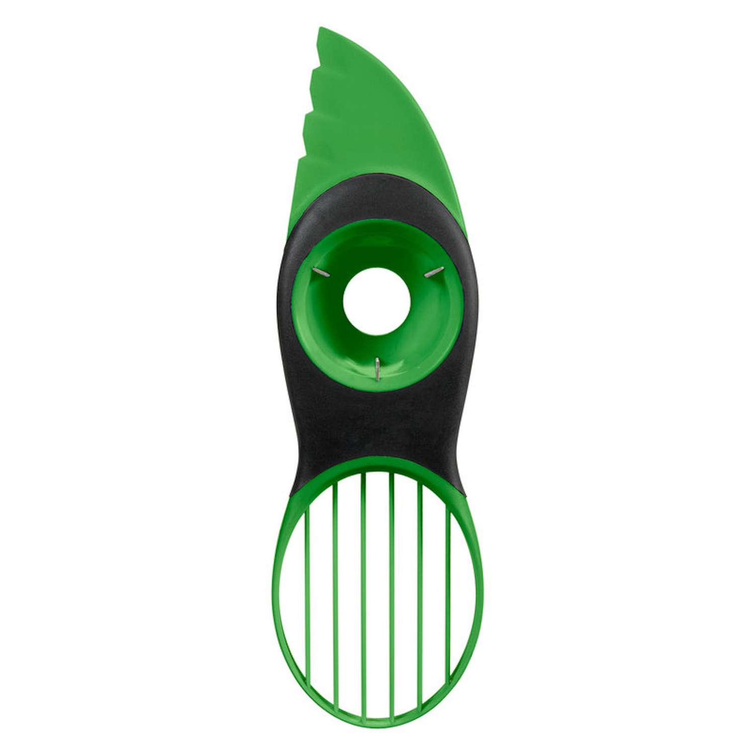 1pc Dual-purpose Avocado Slicer Tool Made Of Green Plastic