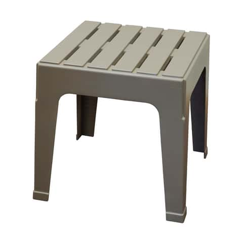 Adams Big Easy Gray Square Resin Stackable Side Table Ace Hardware