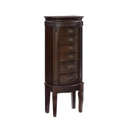 Linon Home Decor Journee Traditional 15 in. W X 10 in. L Rectangular Jewelry Armoire