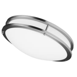 MaxLite 3.5 in. H X 14.2 in. W X 14.2 in. L Brushed Nickel LED Ceiling Light